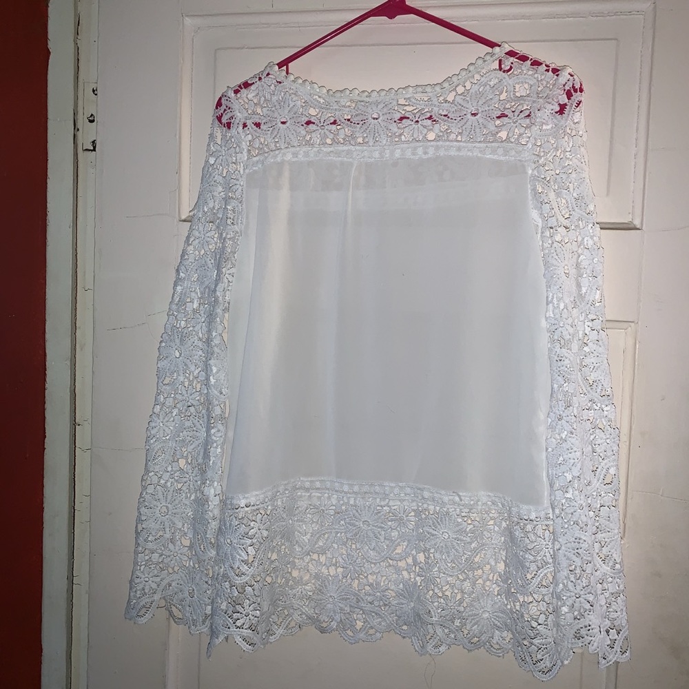 A white lace blouse